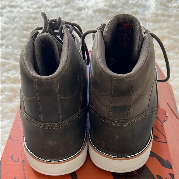 Red Wing Steel Toe Slip Resistant Work Boots Shoes Brown - Picture 10 of 16